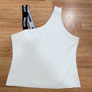 Ivy Park One Shoulder Shirt with Logo Strap